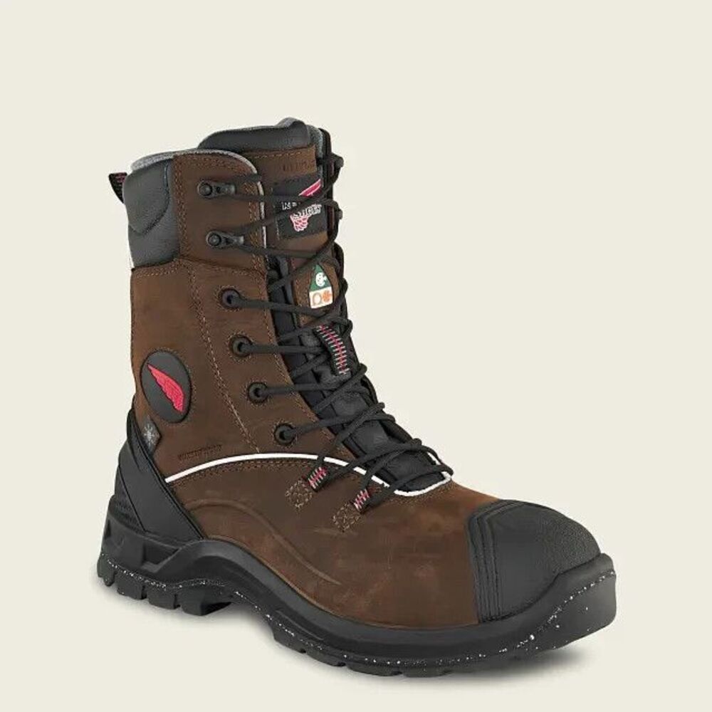 RED WING PETROKING MEN'S 8' INSULATED BROWN‎ WINTER WORK BOOTS SZ 11.5 NWOB $330